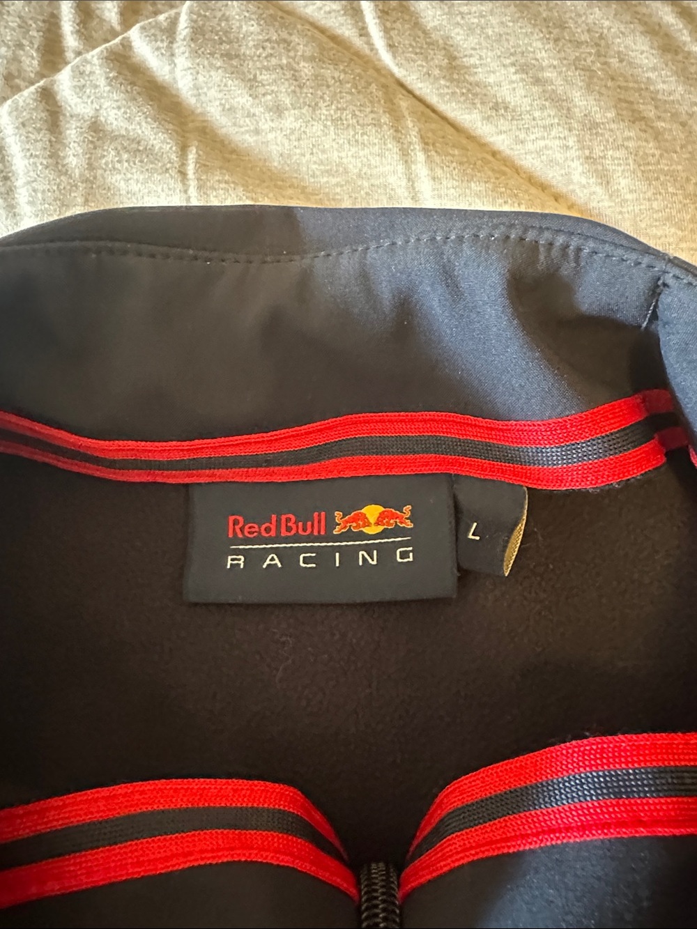Men's Navy Performance Track Jacket - Picture 3 of 6